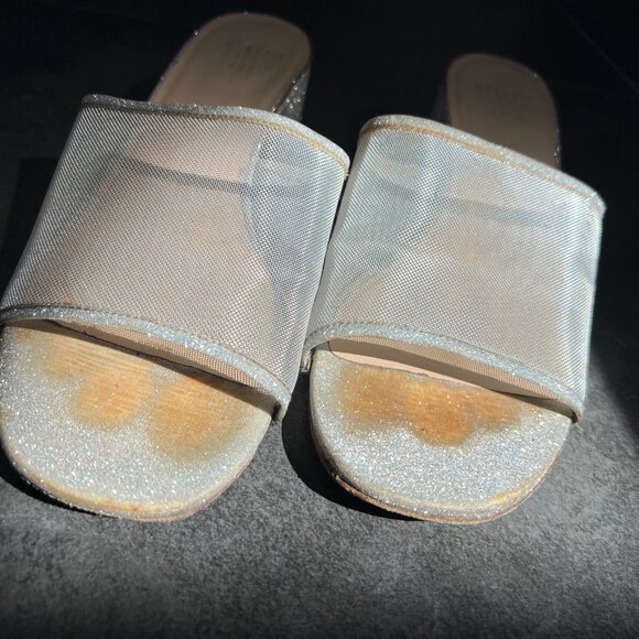 GUC Maryam Nassir Zadeh Mnz Sophie Slides, Mules 36.5, Silver Glitter - Picture 13 of 16